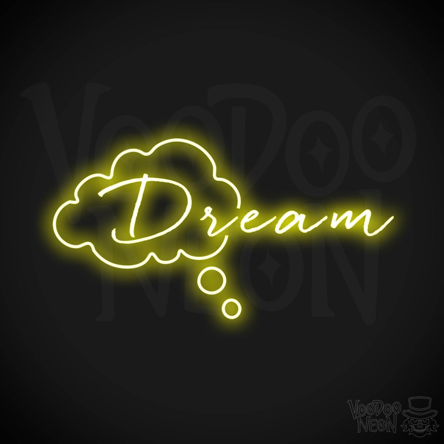 Dream Neon Sign - Neon Dream Sign - Word Sign - Color Yellow
