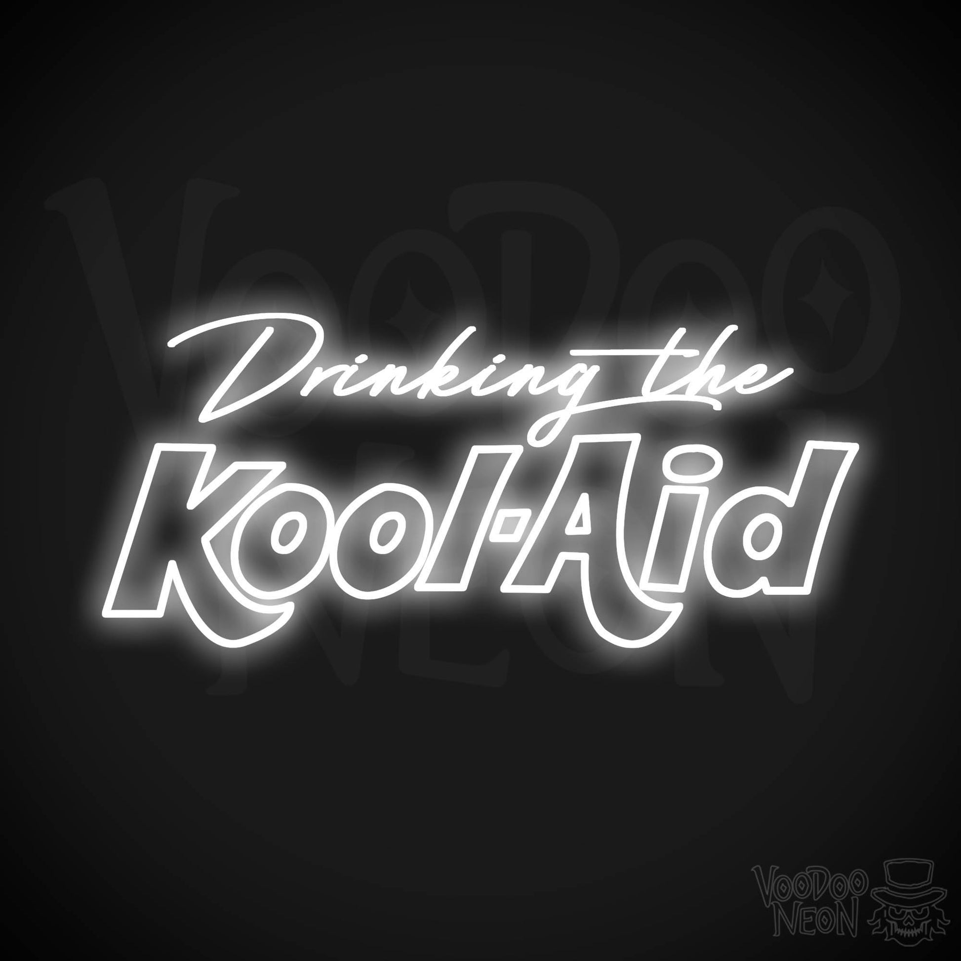 Drinking The Kool-Aid LED Neon - White