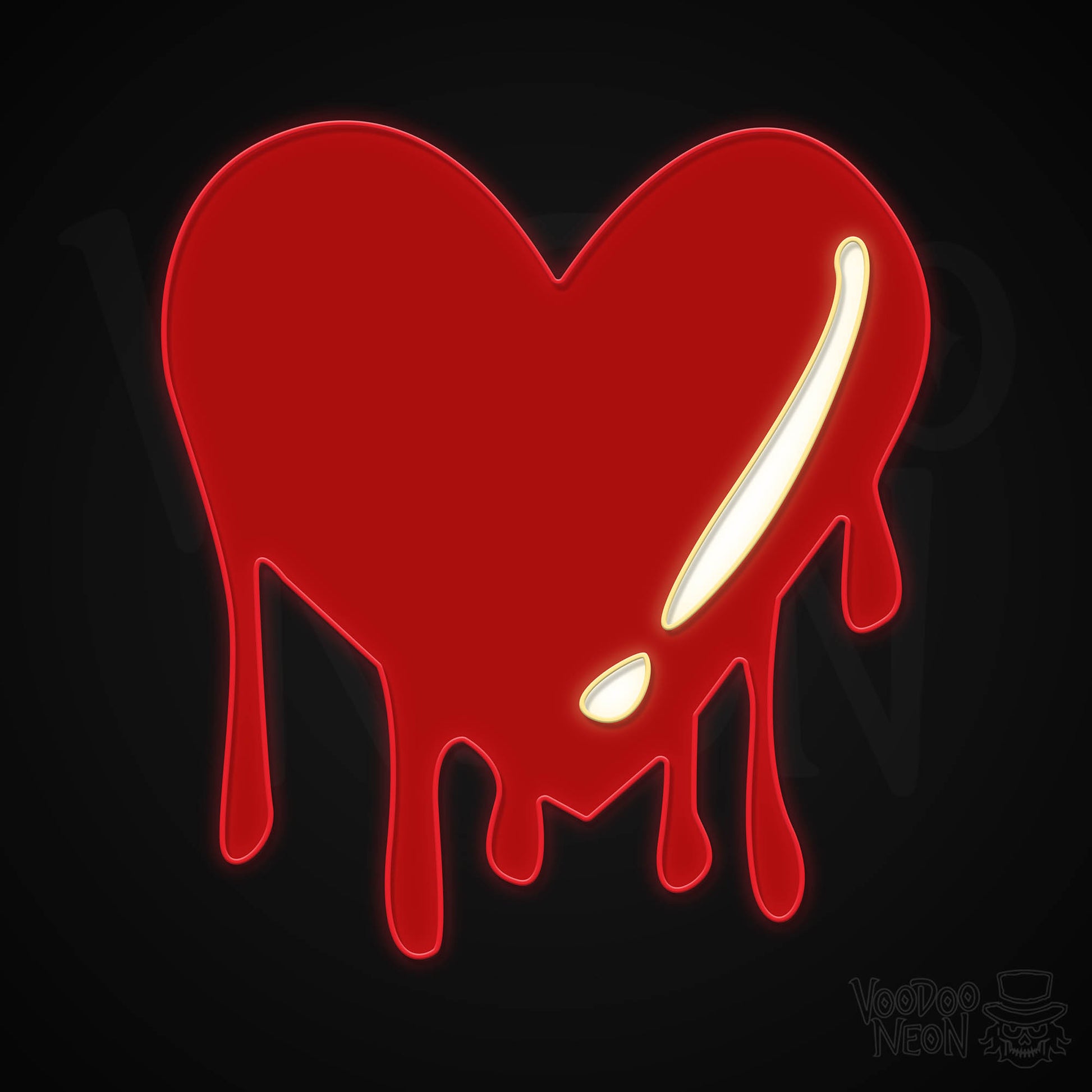 Dripping Heart Emoji Neon Sign - Multi-Color - Blackwall