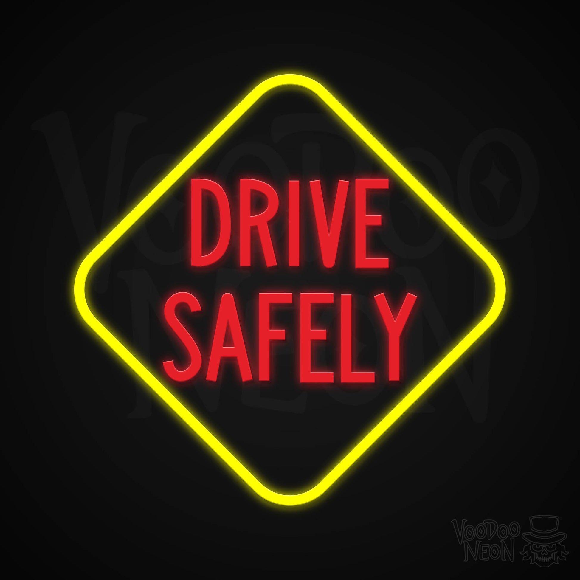 Drive Safely Neon Sign - Multi-Color - Blackwall