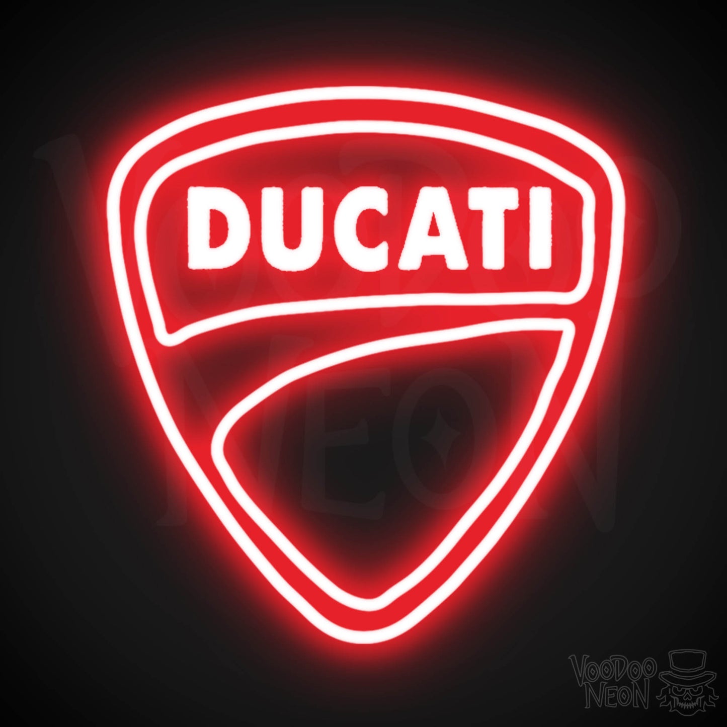 Ducati Neon Sign - Neon Ducati Sign - Ducati Logo Wall Art - Color Red