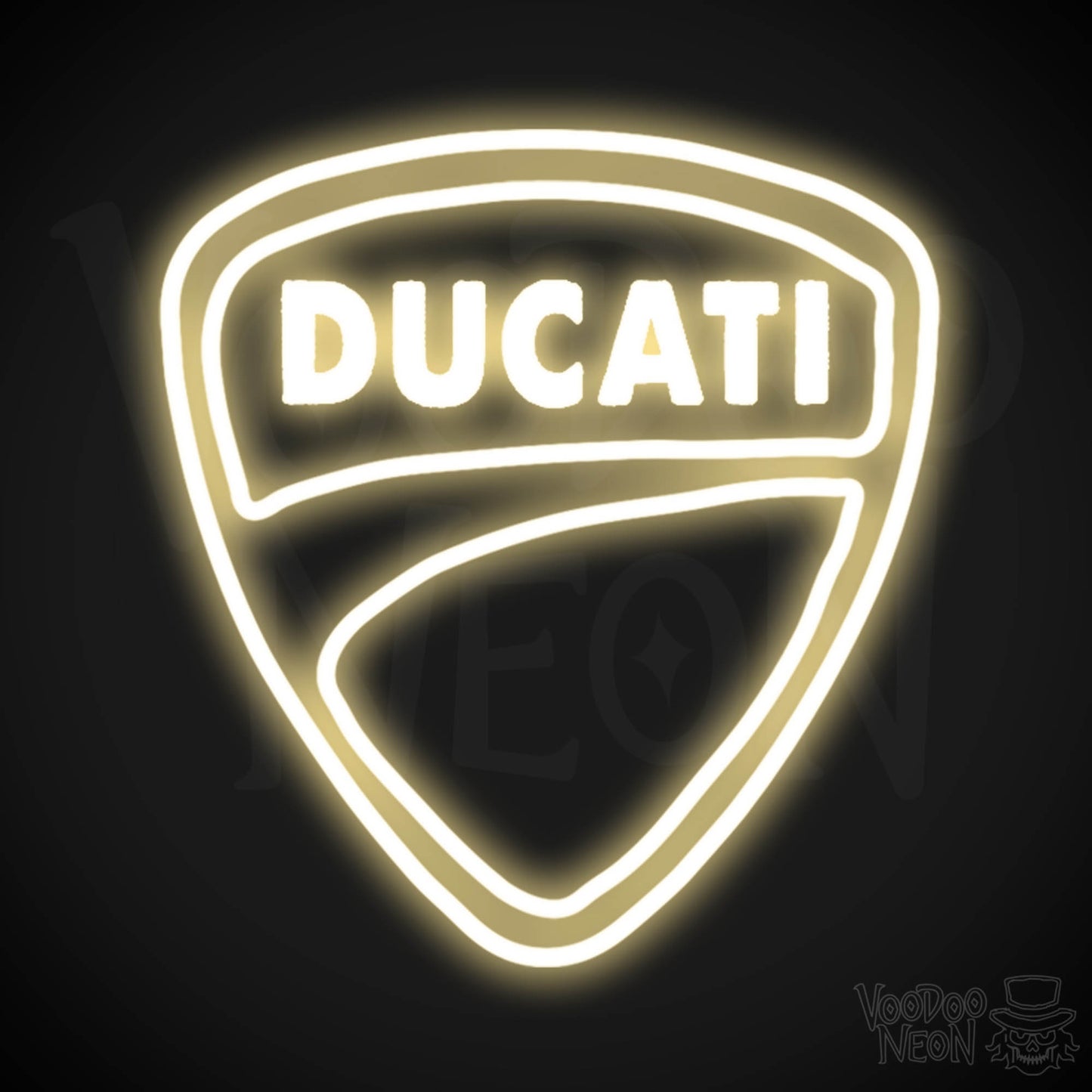 Ducati Neon Sign - Neon Ducati Sign - Ducati Logo Wall Art - Color Warm White