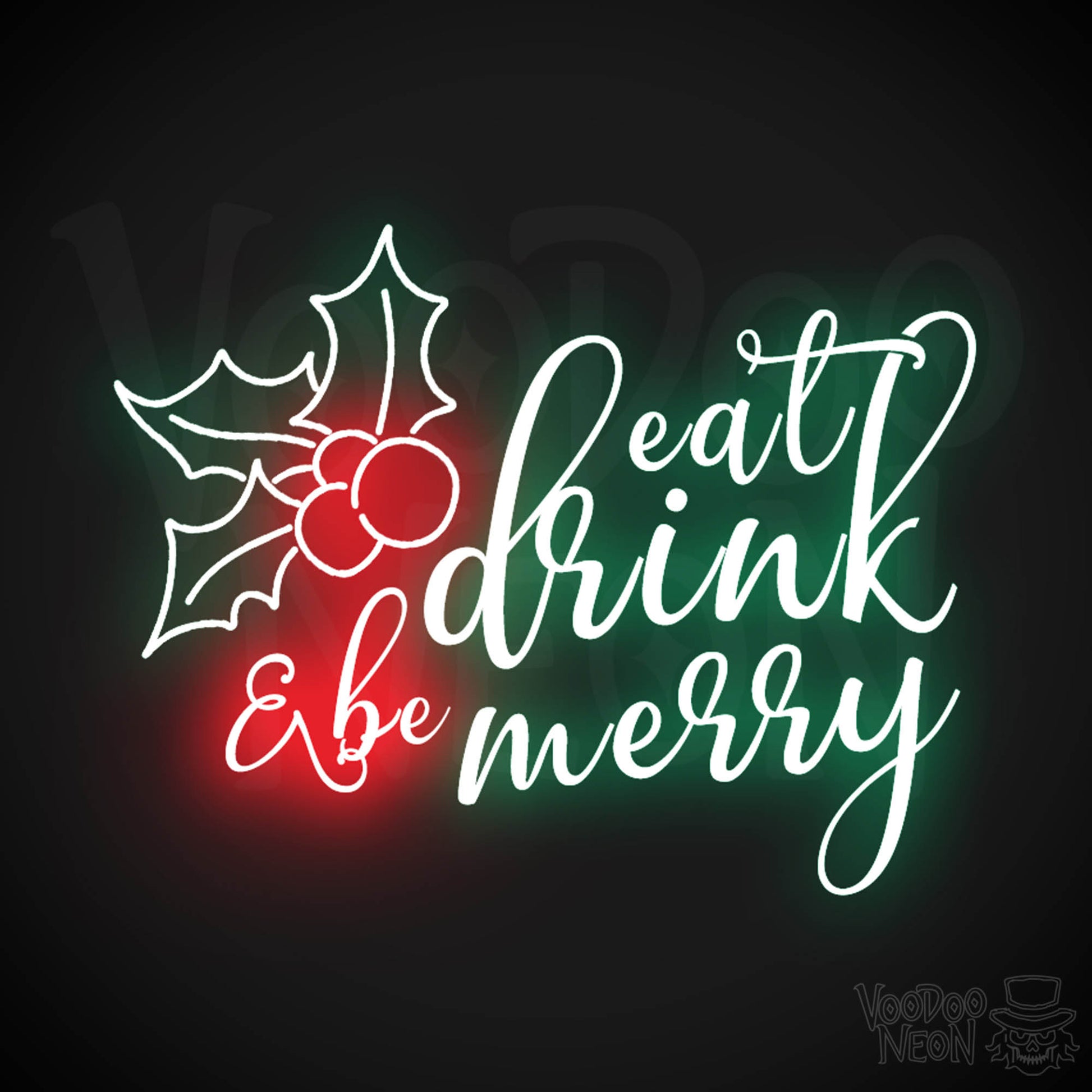 Eat Drink & Be Merry Neon Sign - Neon Eat Drink & Be Merry Sign - Color Multi-Color
