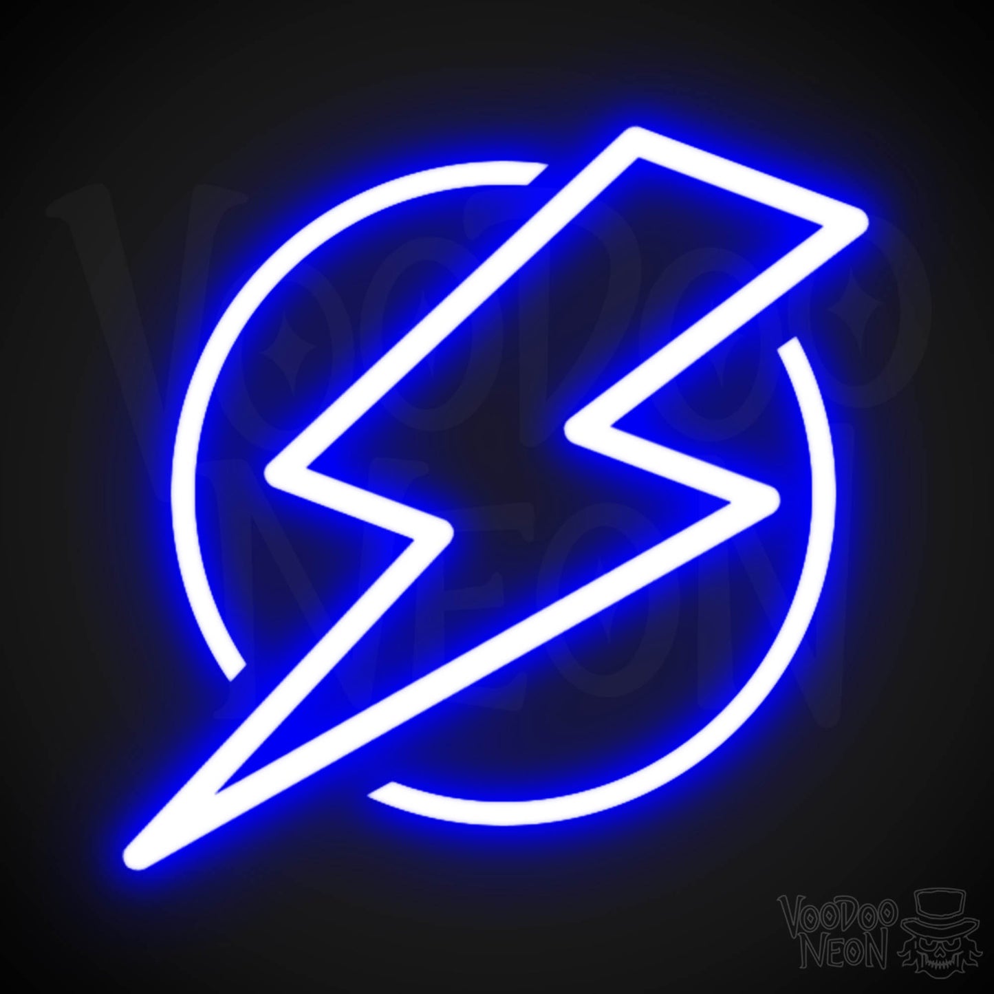Electric Neon Wall Art - Neon Electric Sign - Wall Art - Color Dark Blue