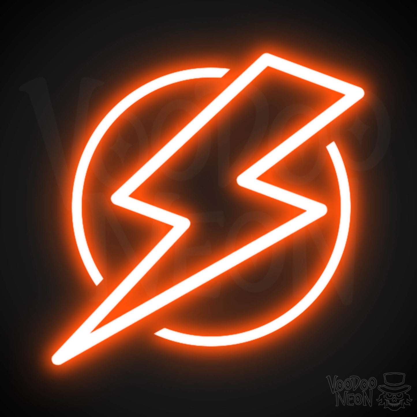 Electric Neon Wall Art - Neon Electric Sign - Wall Art - Color Orange
