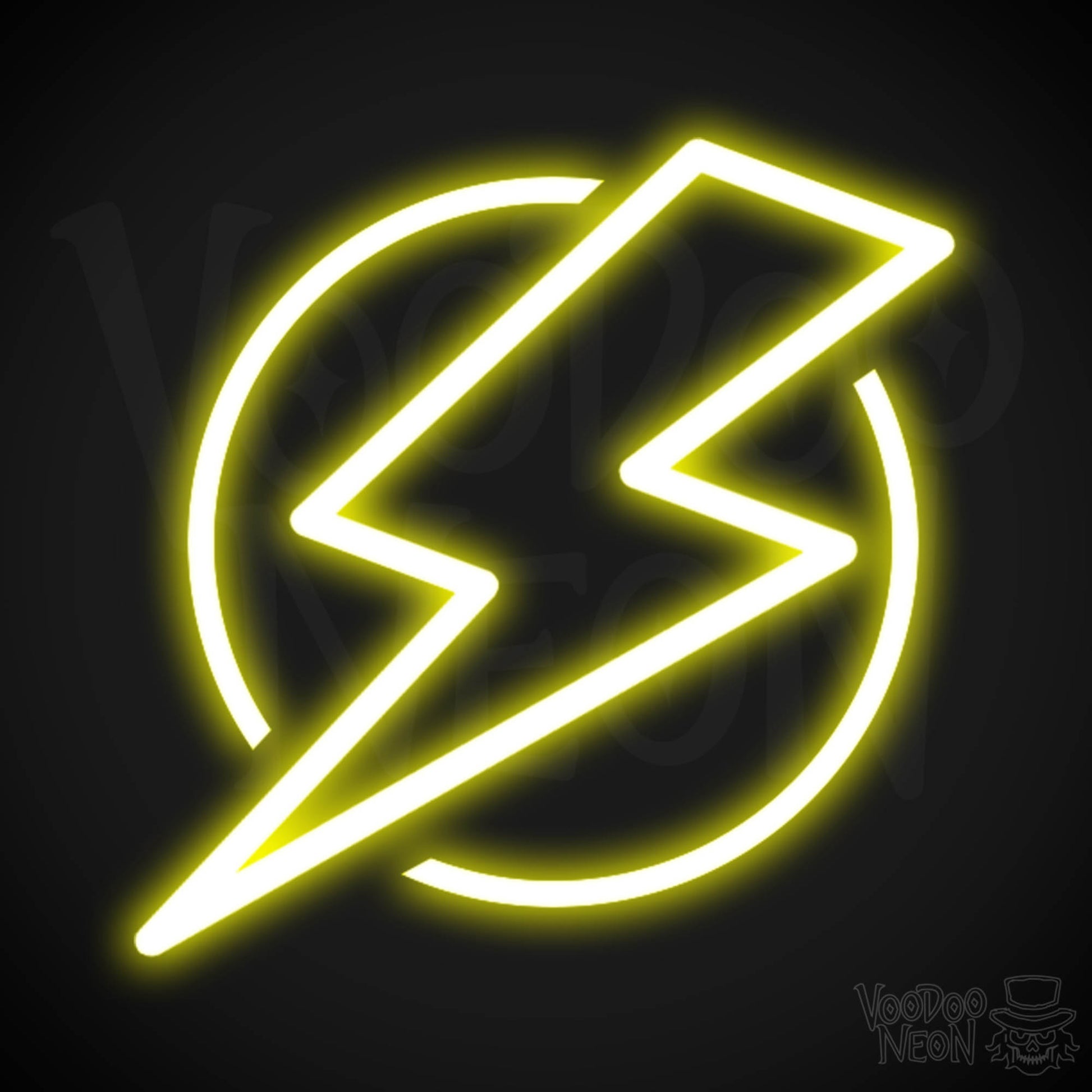 Electric Neon Wall Art - Neon Electric Sign - Wall Art - Color Yellow