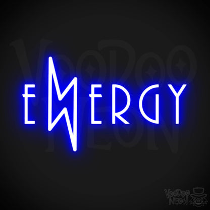 Energy Neon Sign - Neon Energy Sign - Energy Light Up Sign - Color Dark Blue