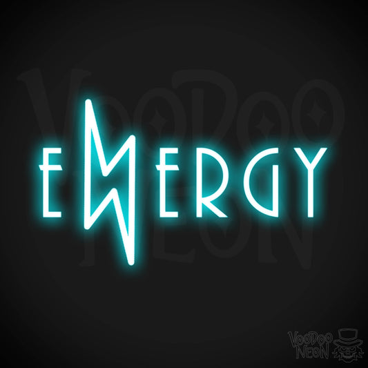 Energy Neon Sign - Neon Energy Sign - Energy Light Up Sign - Color Ice Blue