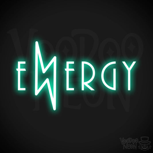 Energy Neon Sign - Neon Energy Sign - Energy Light Up Sign - Color Light Green