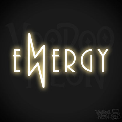 Energy Neon Sign - Neon Energy Sign - Energy Light Up Sign - Color Warm White