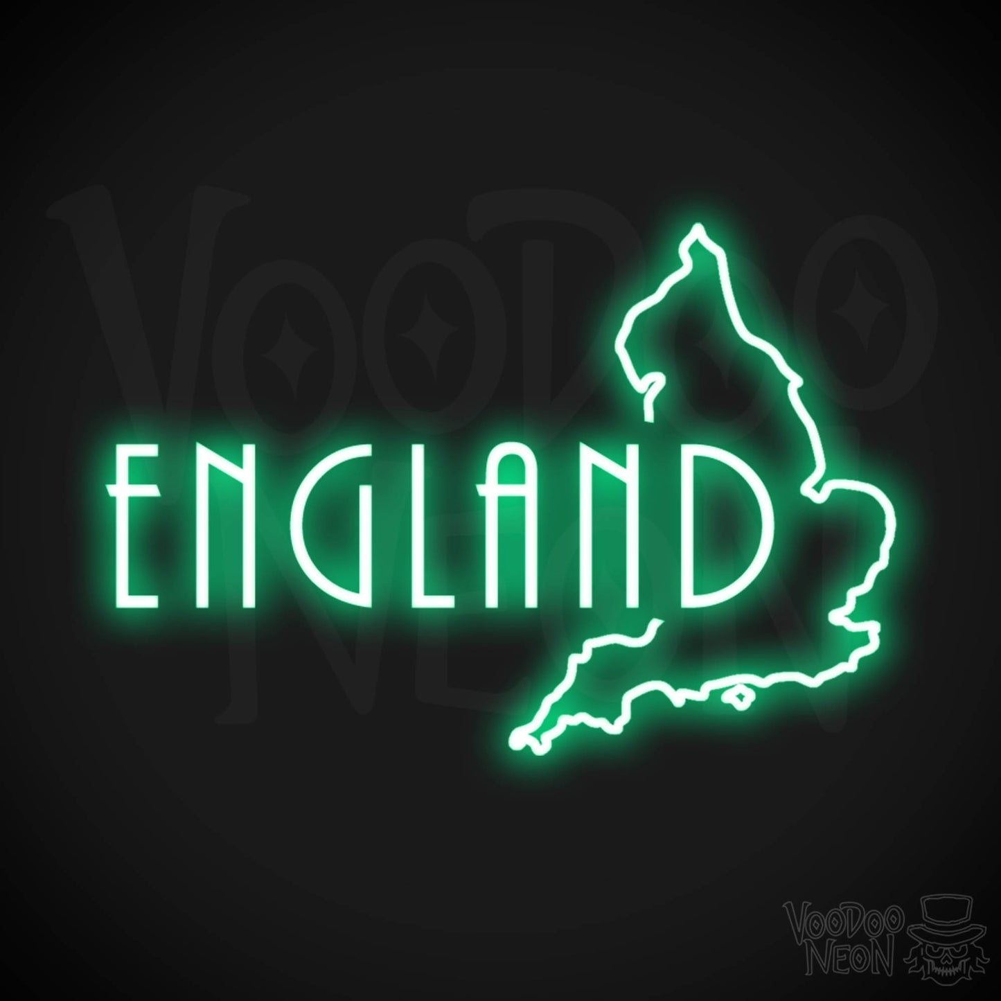England Neon Sign - Neon England Sign - LED Sign - Color Green