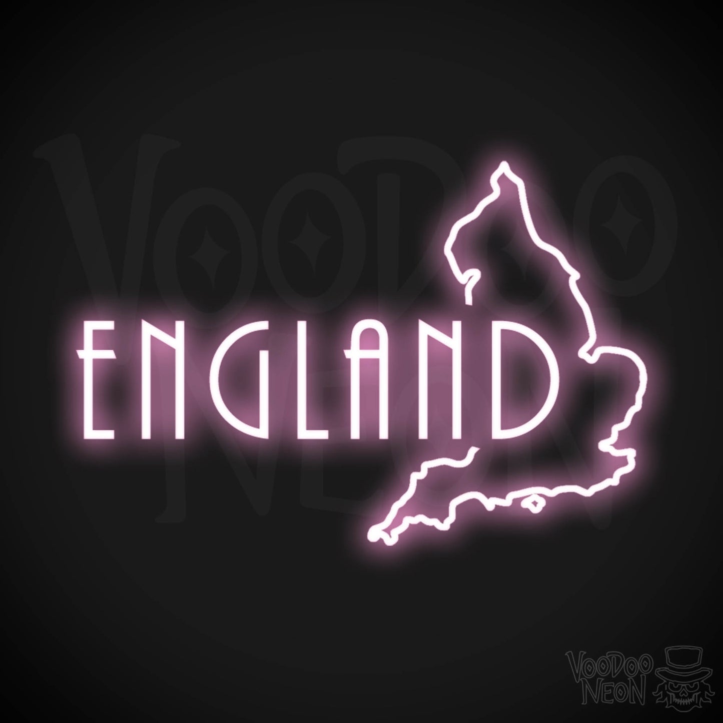 England Neon Sign - Neon England Sign - LED Sign - Color Light Pink