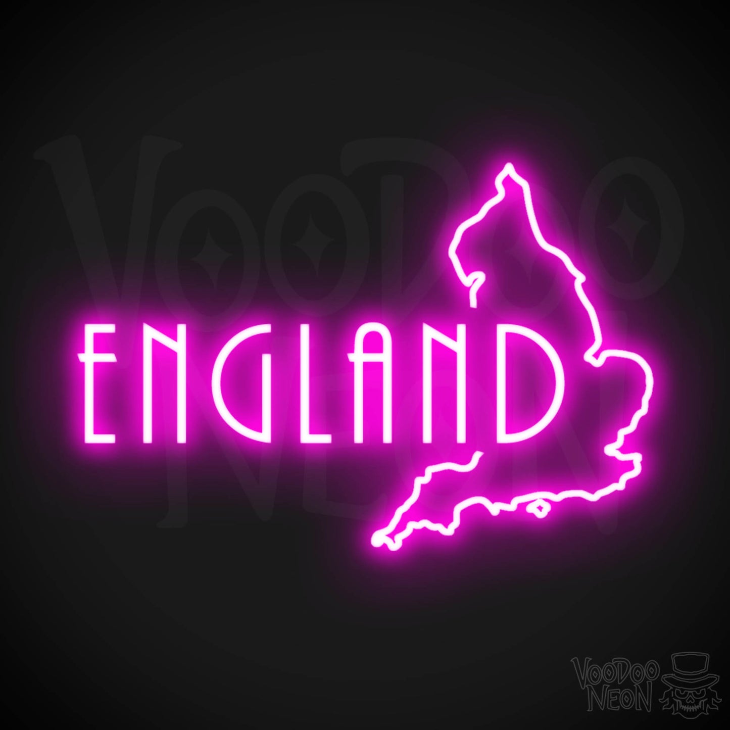England Neon Sign - Neon England Sign - LED Sign - Color Pink