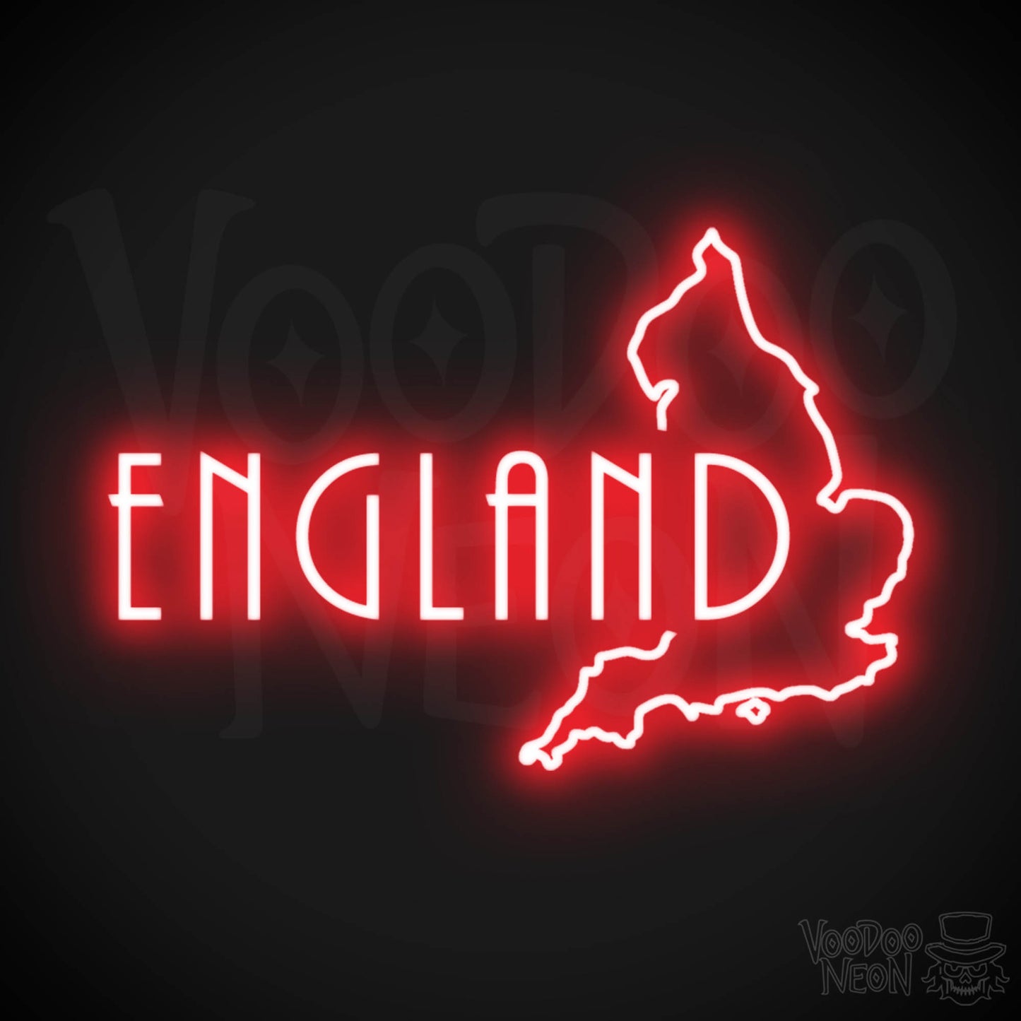 England Neon Sign - Neon England Sign - LED Sign - Color Red