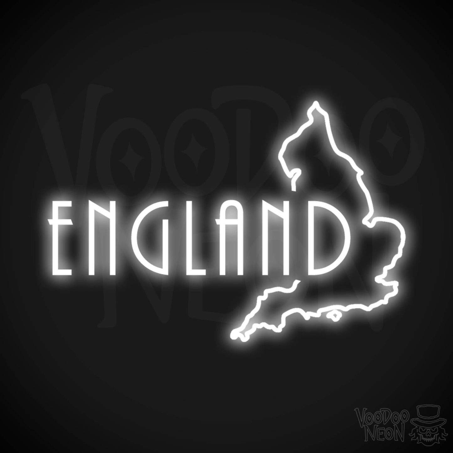 England Neon Sign - Neon England Sign - LED Sign - Color White