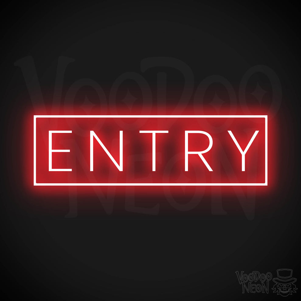 Entry Neon Sign | Neon Entry Sign | Vibrant & Energy Efficient – Voodoo ...