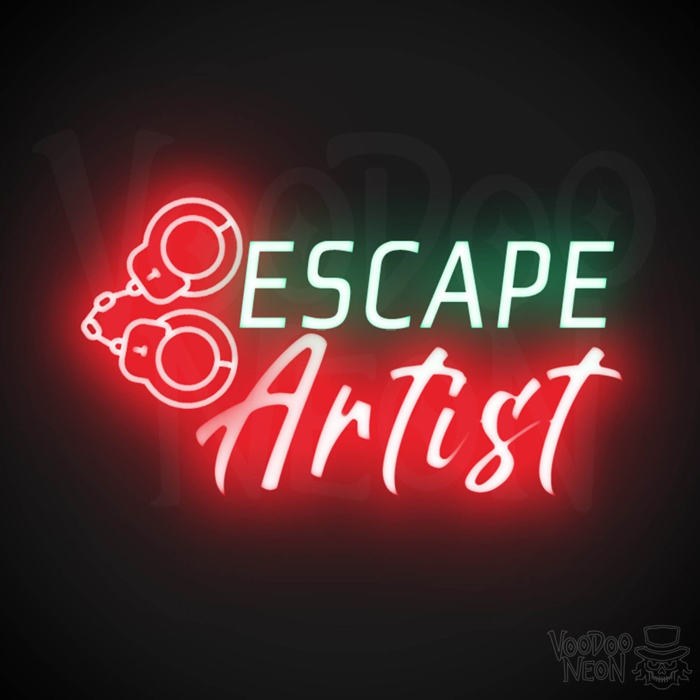 Escape Artist Neon Sign - Neon Escape Artist Sign - Color Multi-Color