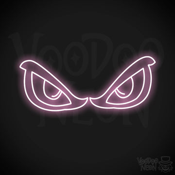 Eyes Neon Sign - Neon Eyes Sign - Eyes Wall Art - Color Light Pink
