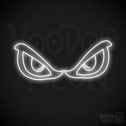 Eyes Neon Sign - Neon Eyes Sign - Eyes Wall Art - Color White