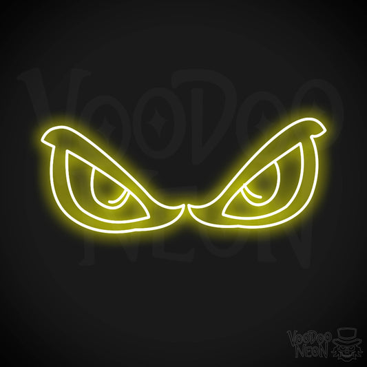 Eyes Neon Sign - Neon Eyes Sign - Eyes Wall Art - Color Yellow