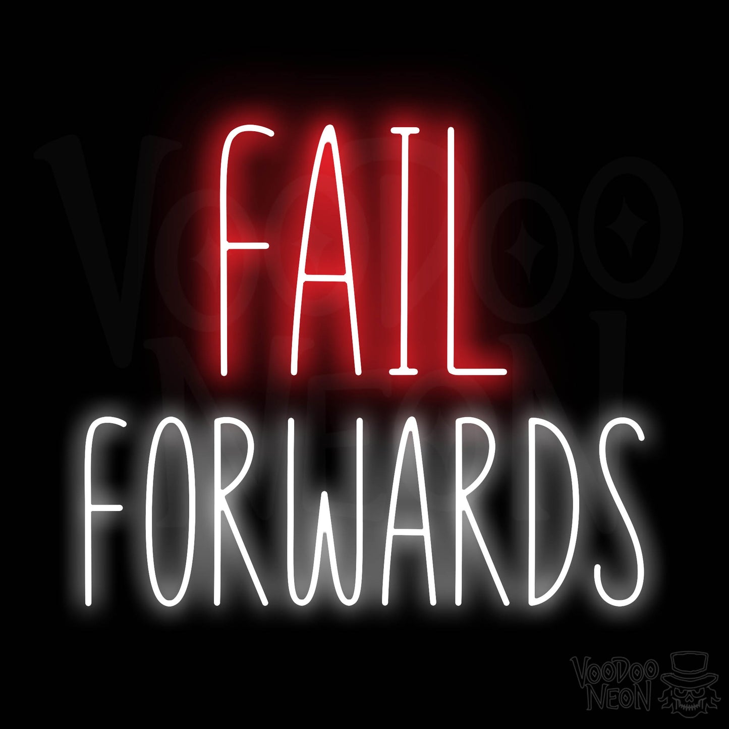 Fail Forwards Neon Sign - Multi-Color