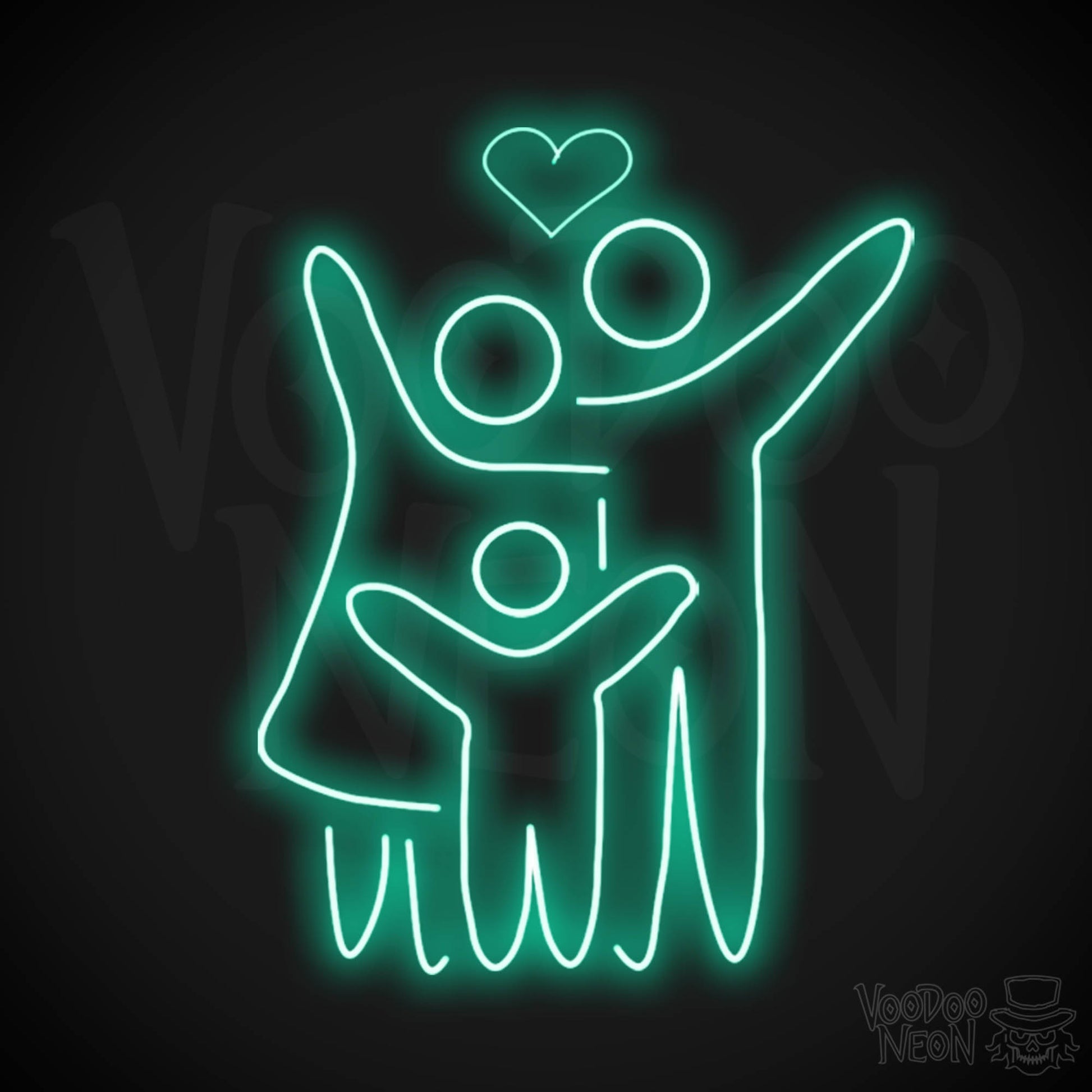 Family Neon Sign - Neon Family Sign - Family Light Up Sign - Wall Art - Color Light Green