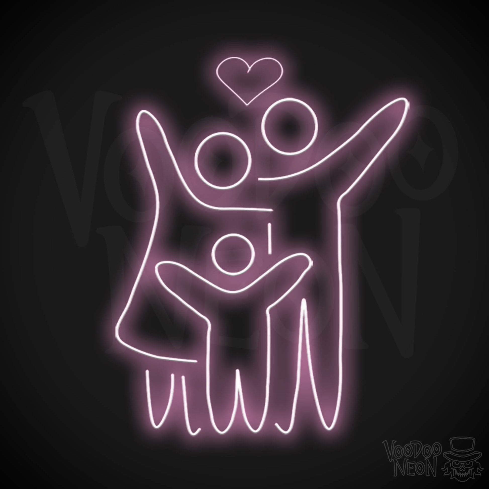 Family Neon Sign - Neon Family Sign - Family Light Up Sign - Wall Art - Color Light Pink
