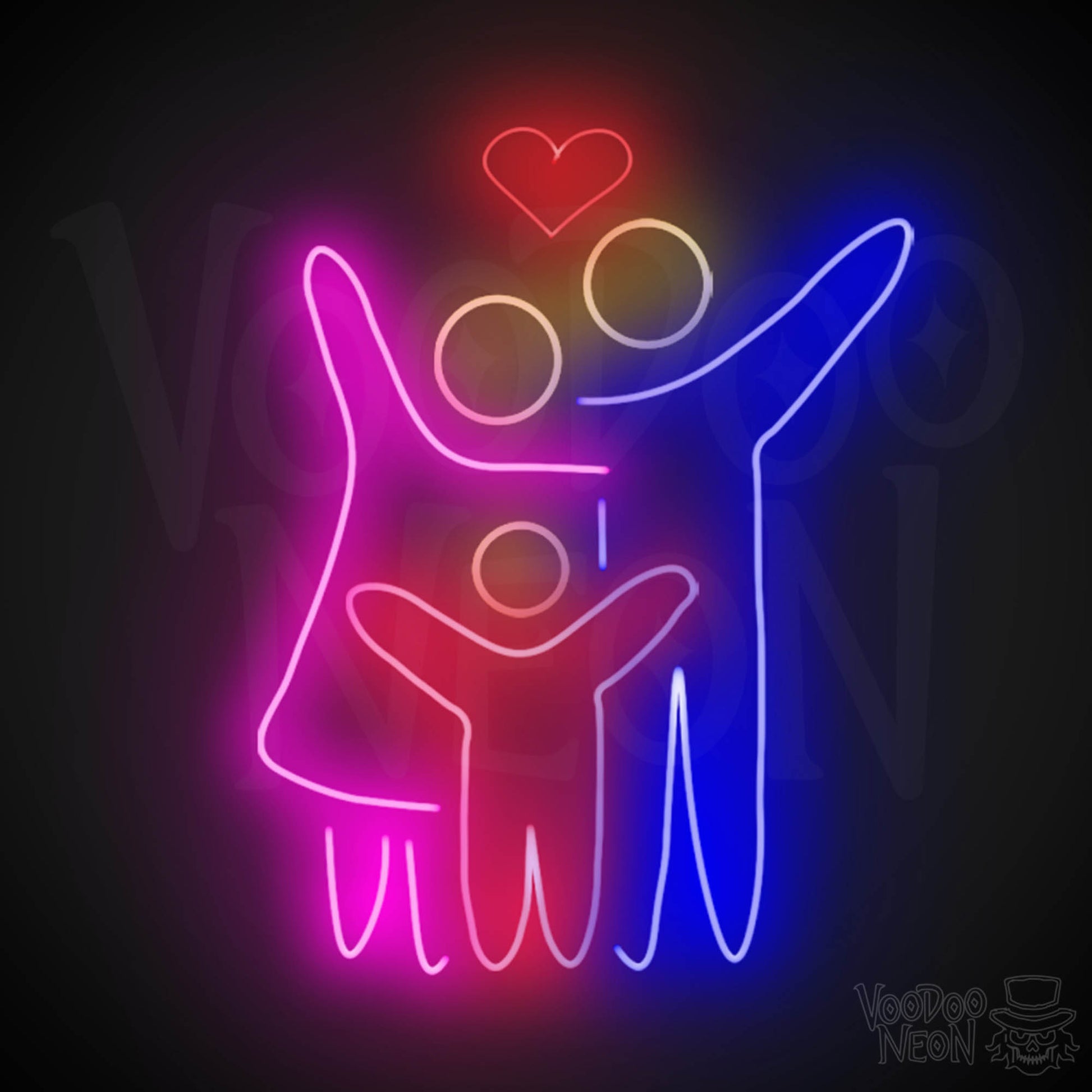Family Neon Sign - Neon Family Sign - Family Light Up Sign - Wall Art - Color Multi-Color