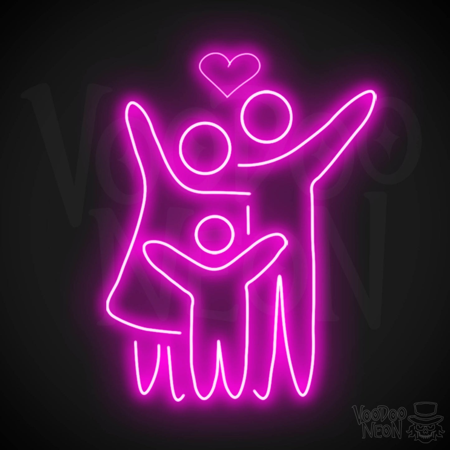Family Neon Sign - Neon Family Sign - Family Light Up Sign - Wall Art - Color Pink