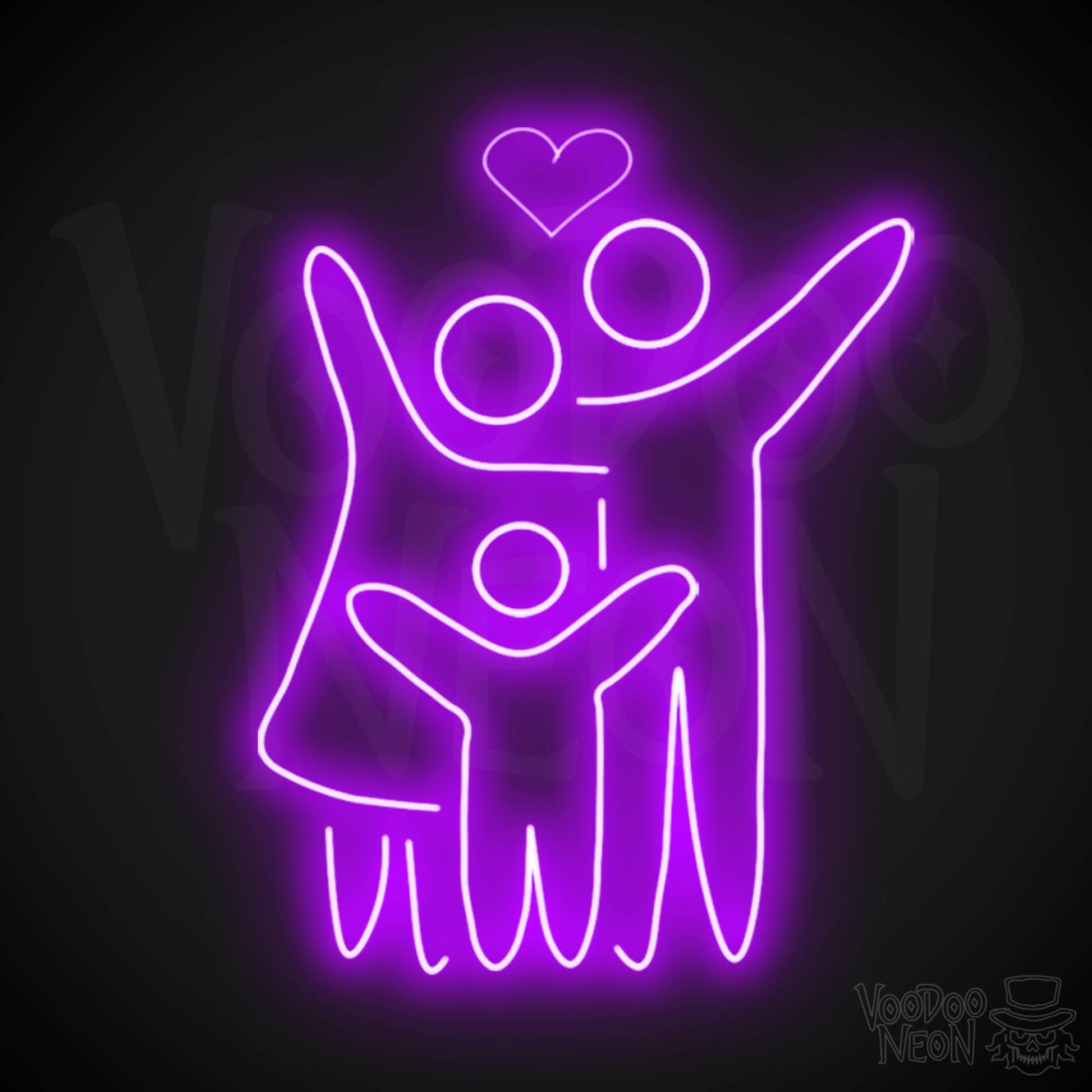 Family Neon Sign - Neon Family Sign - Family Light Up Sign - Wall Art - Color Purple
