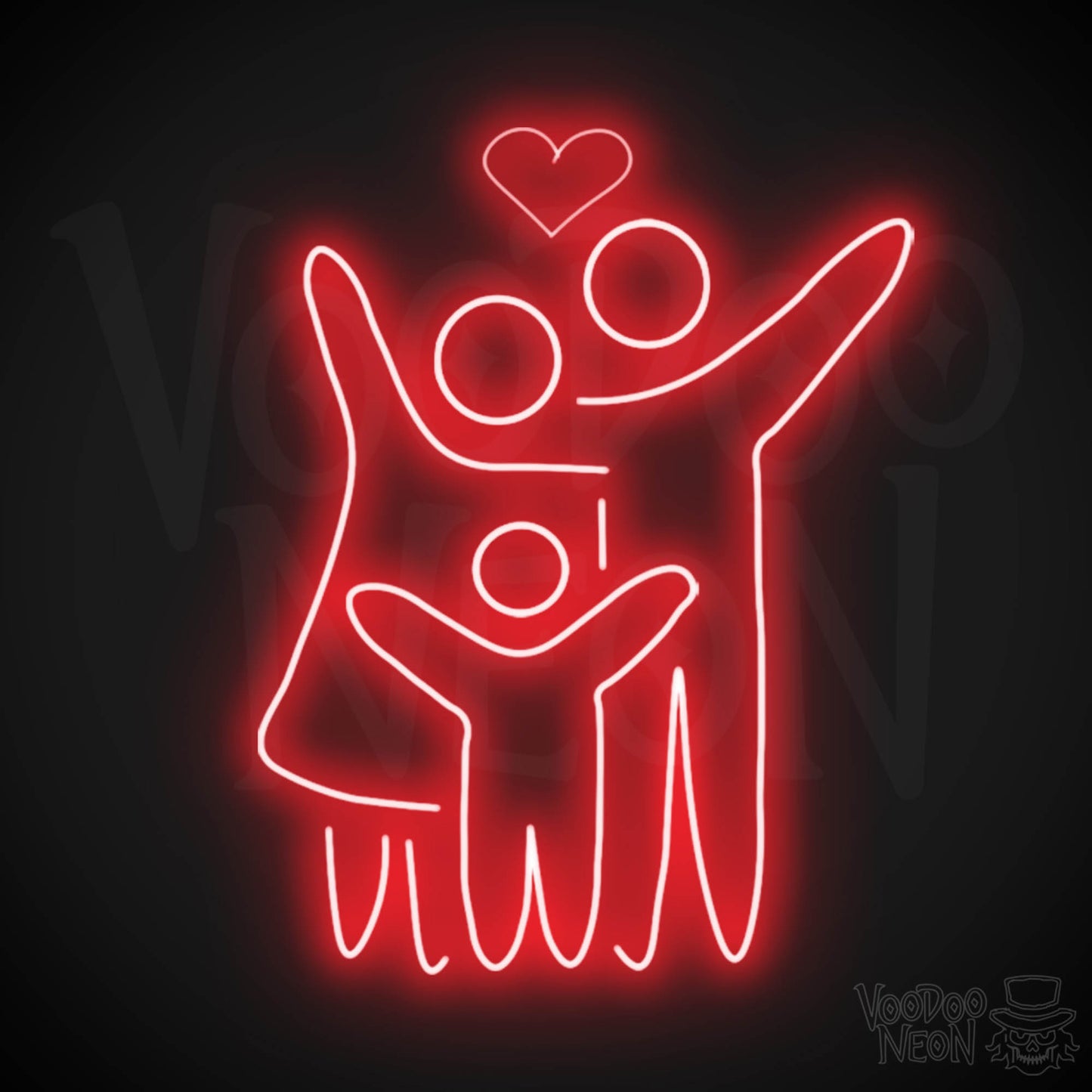 Family Neon Sign - Neon Family Sign - Family Light Up Sign - Wall Art - Color Red