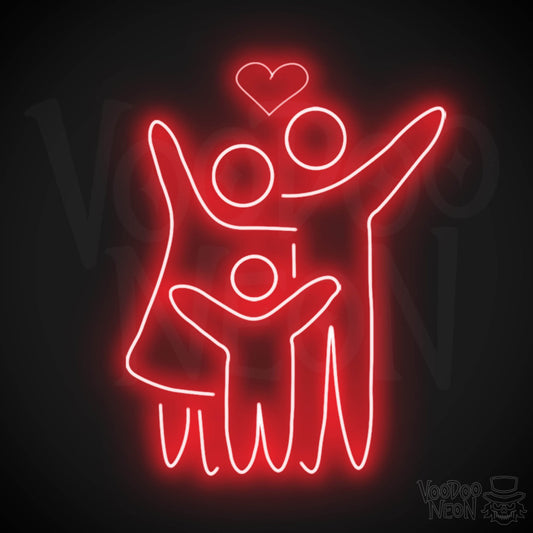Family Neon Sign - Neon Family Sign - Family Light Up Sign - Wall Art - Color Red