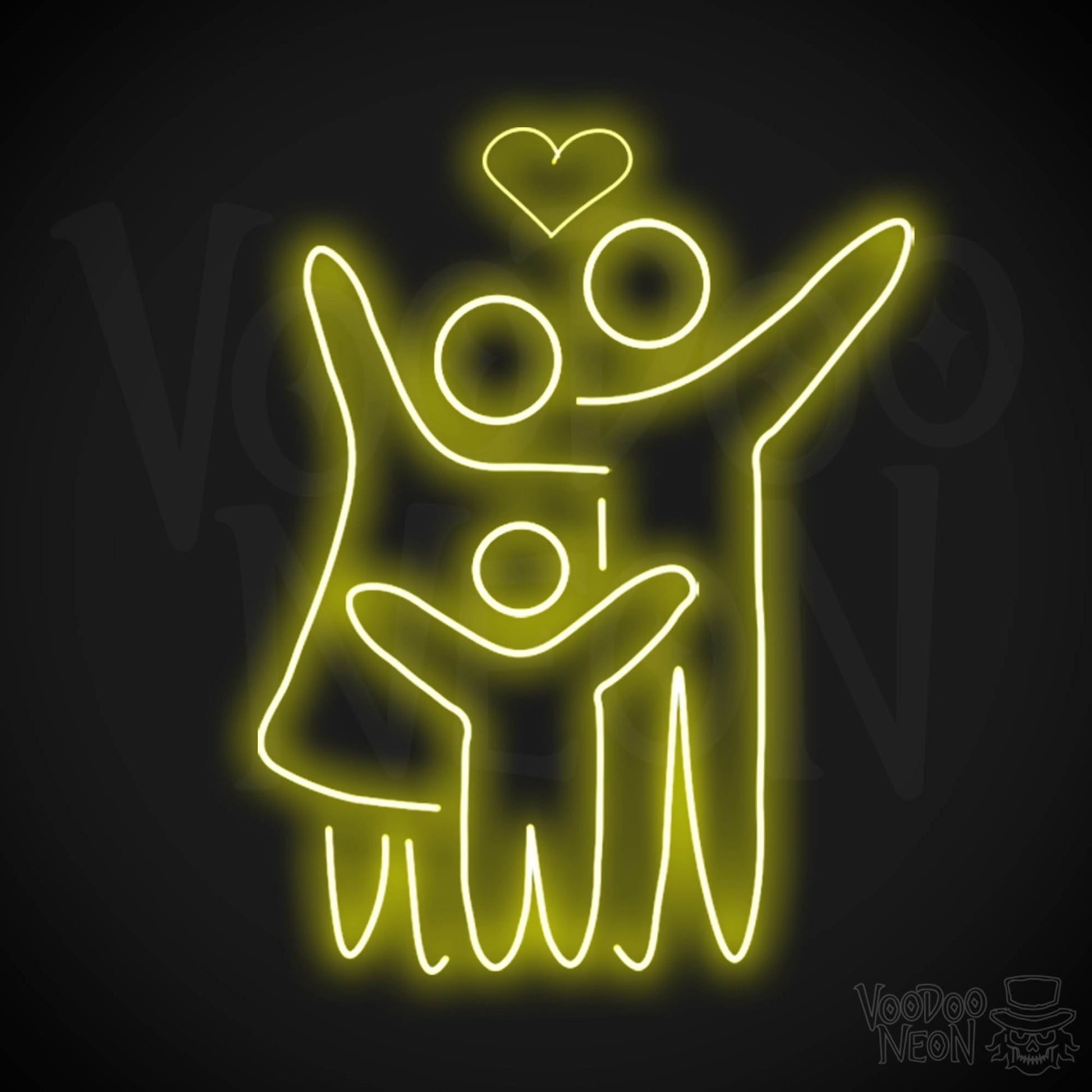 Family Neon Sign - Neon Family Sign - Family Light Up Sign - Wall Art - Color Yellow