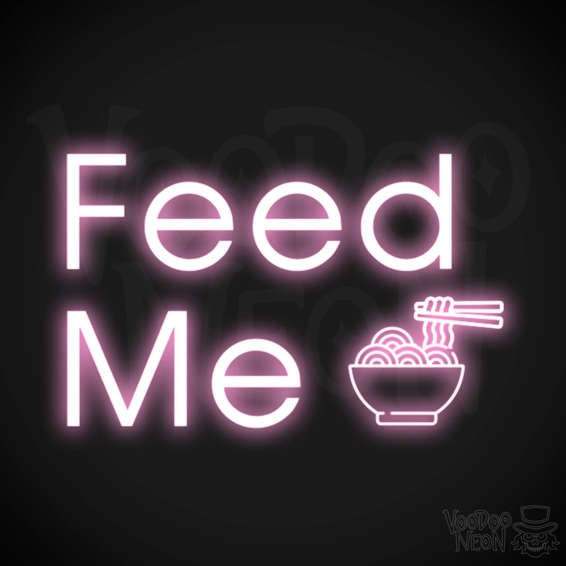 Feed Me Neon Sign - Neon Feed Me Sign - Light up Sign - Color Light Pink