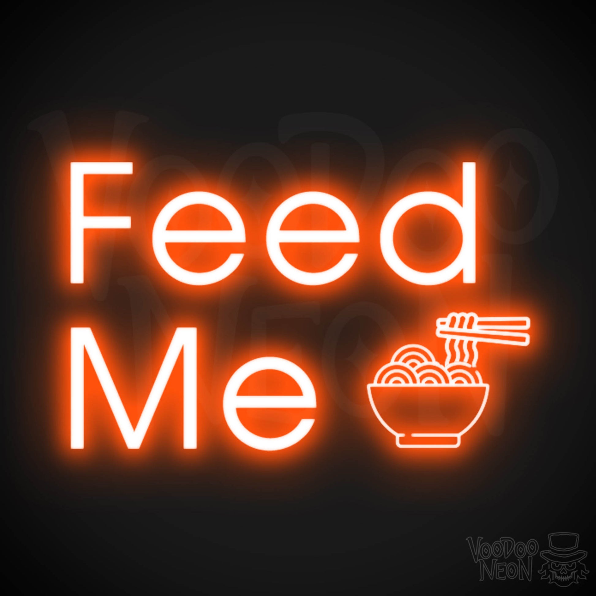 Feed Me Neon Sign - Neon Feed Me Sign - Light up Sign - Color Orange