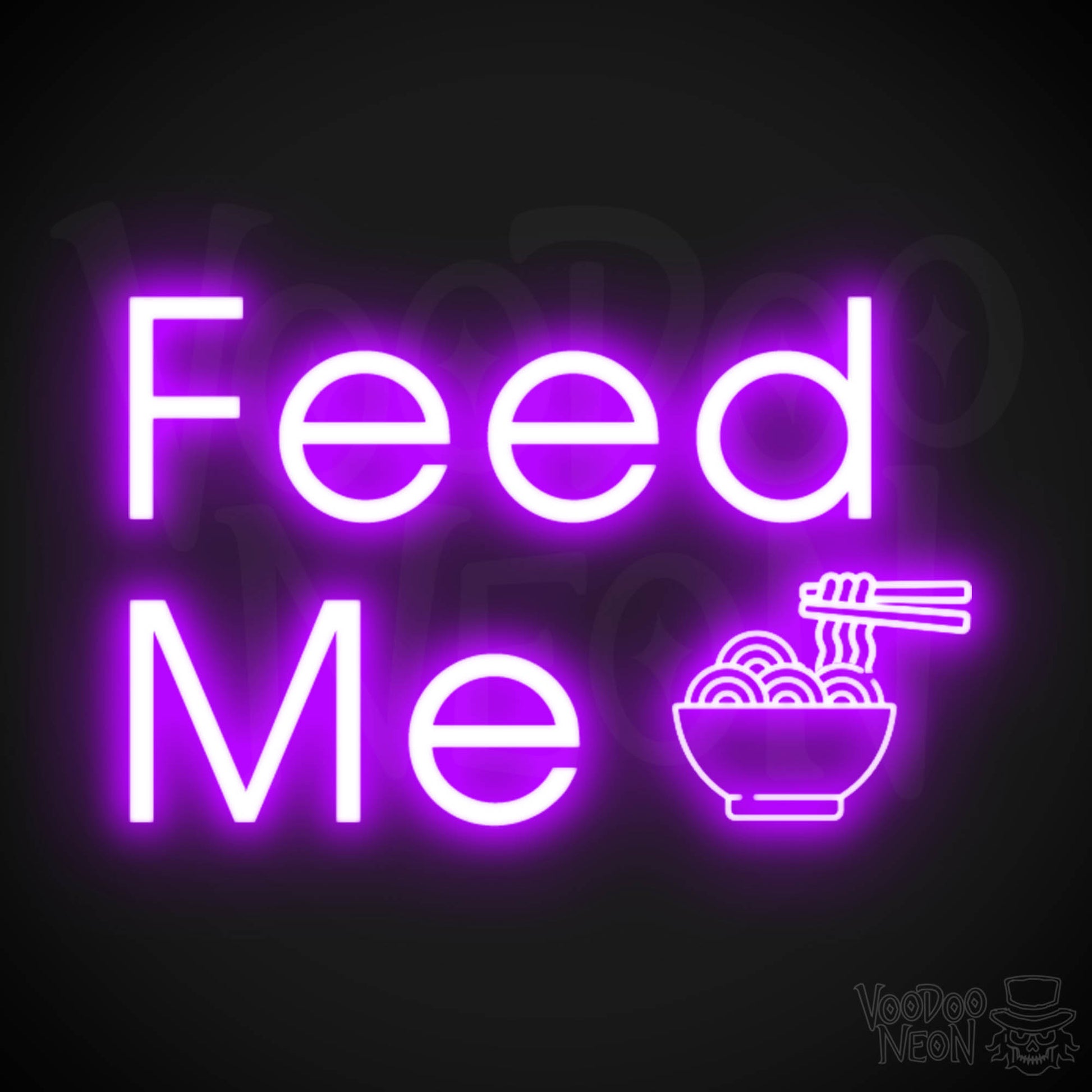 Feed Me Neon Sign - Neon Feed Me Sign - Light up Sign - Color Purple