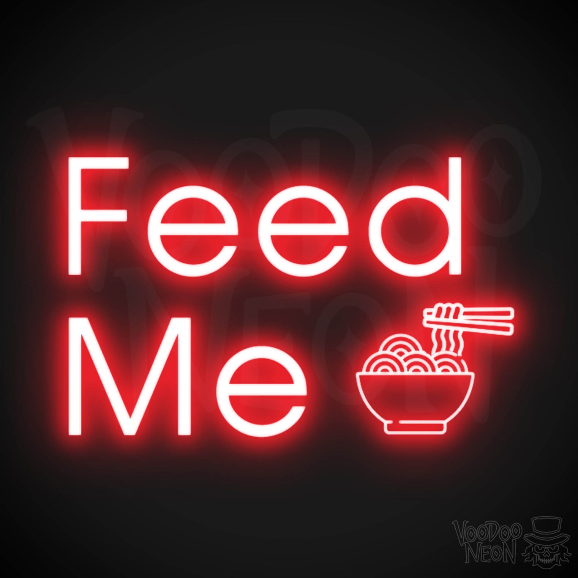 Feed Me Neon Sign - Neon Feed Me Sign - Light up Sign - Color Red