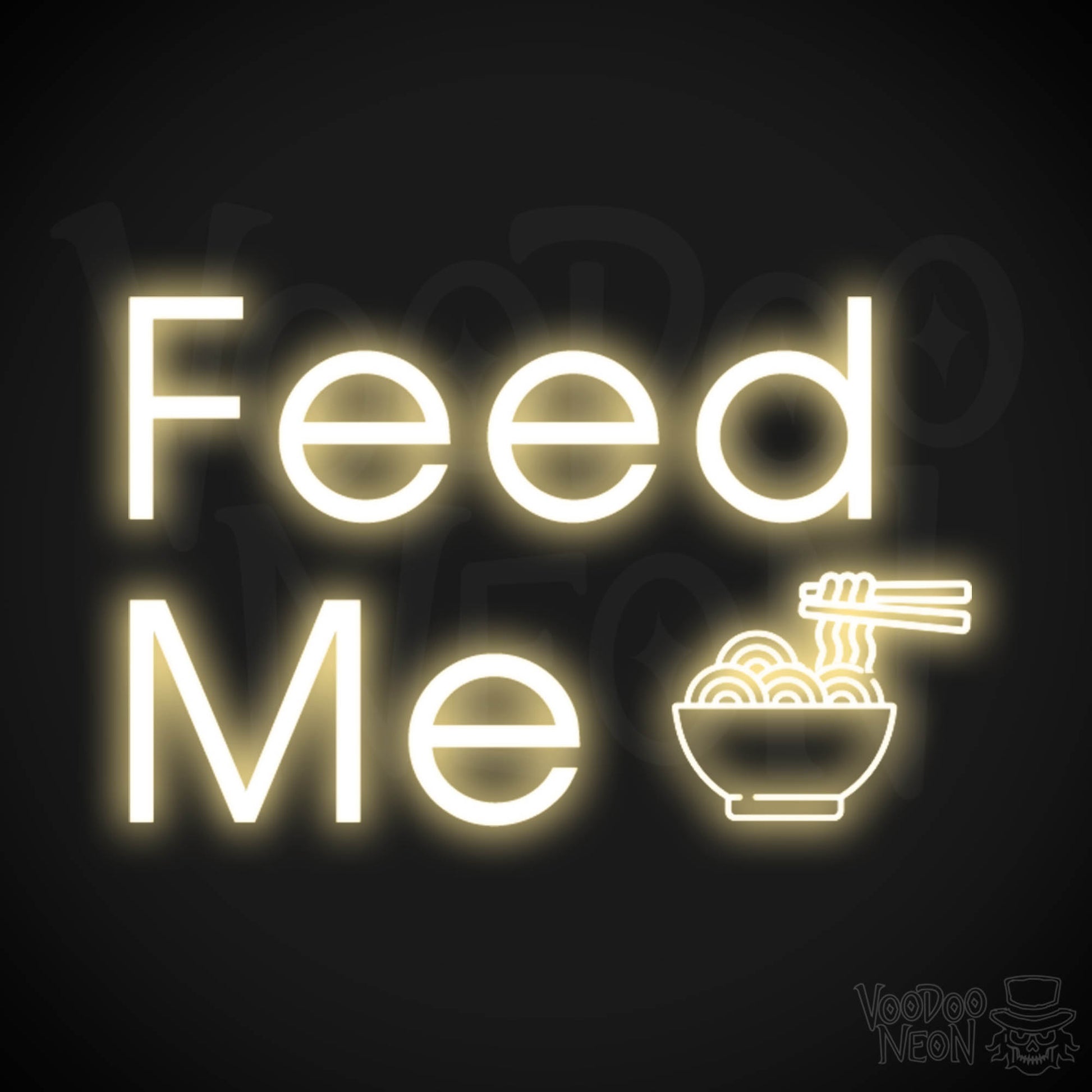 Feed Me Neon Sign - Neon Feed Me Sign - Light up Sign - Color Warm White
