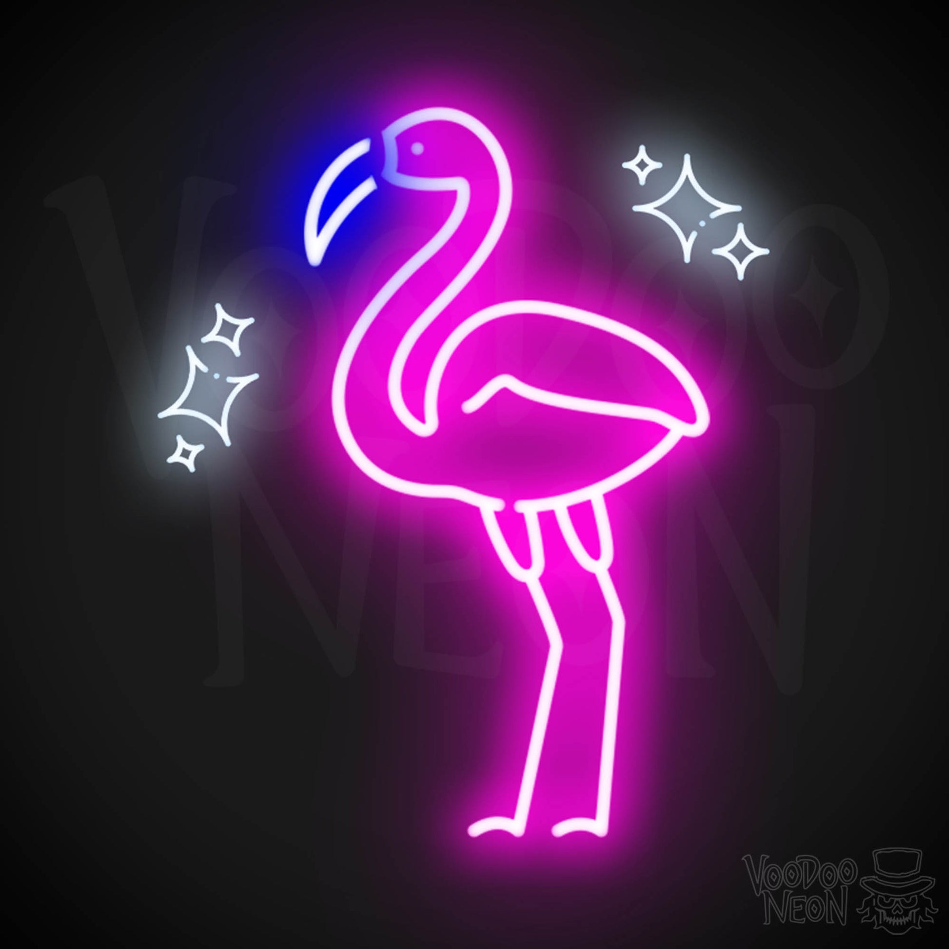 Neon Flamingo Lights - Flamingo Neon Wall Art - Color Multi-Color