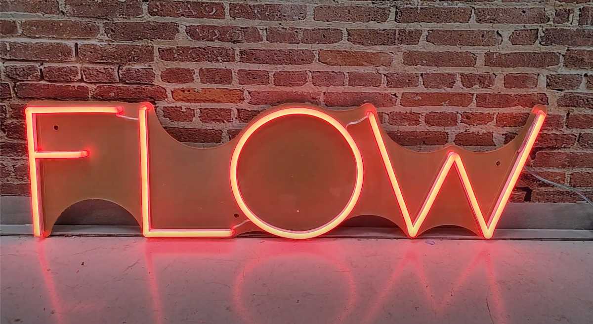 Load video: Flow - Red neon sign