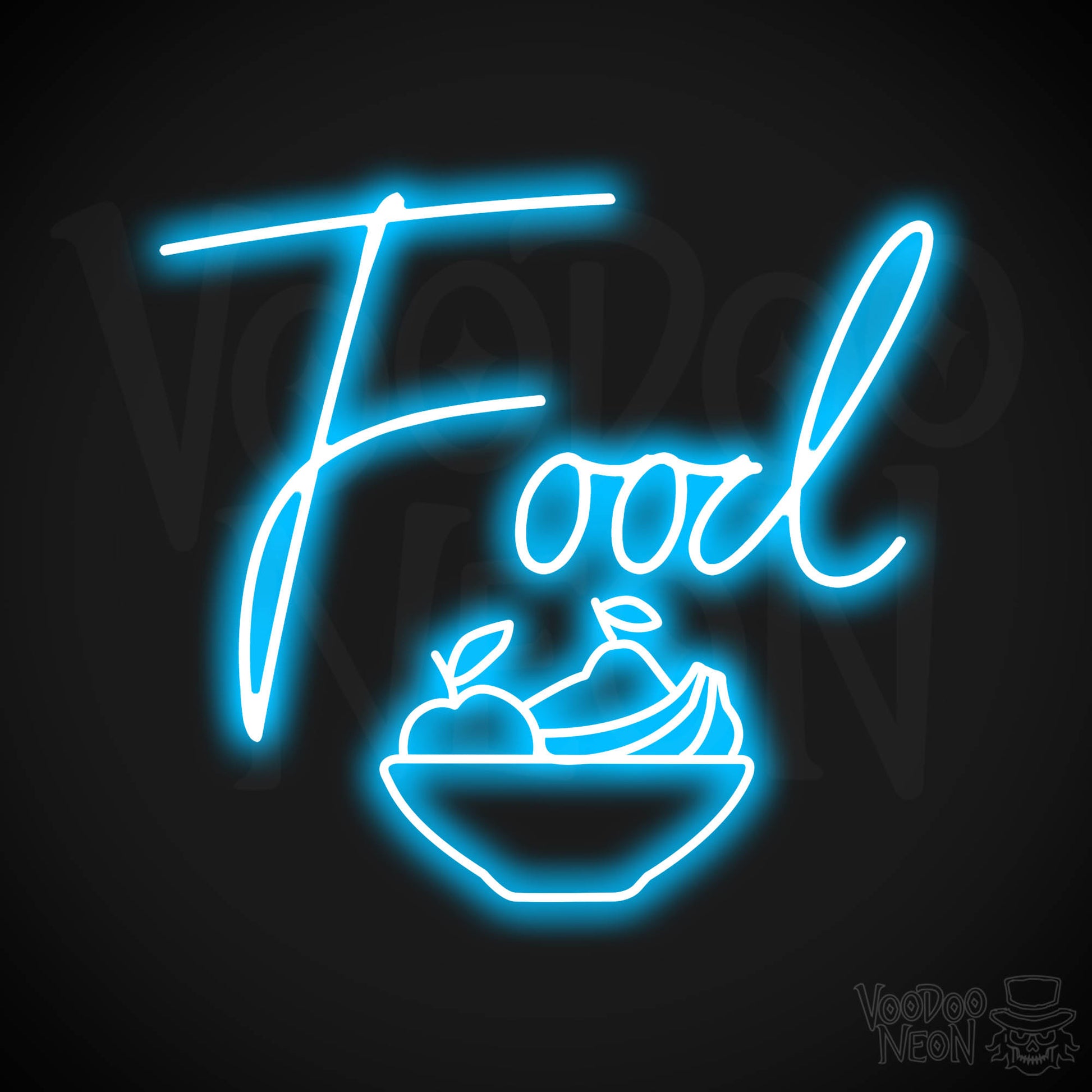 Food Neon Sign - Dark Blue