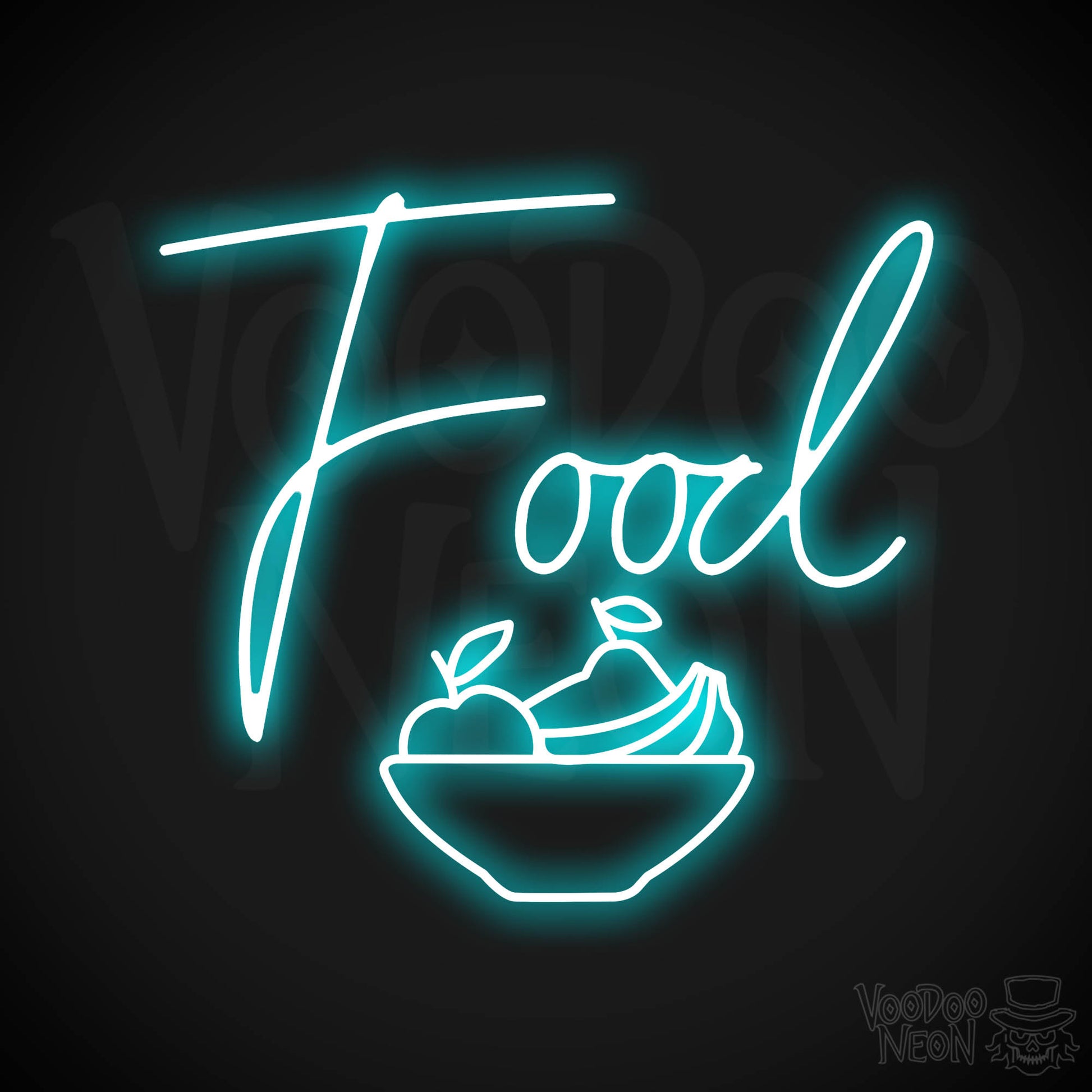 Food Neon Sign - Ice Blue