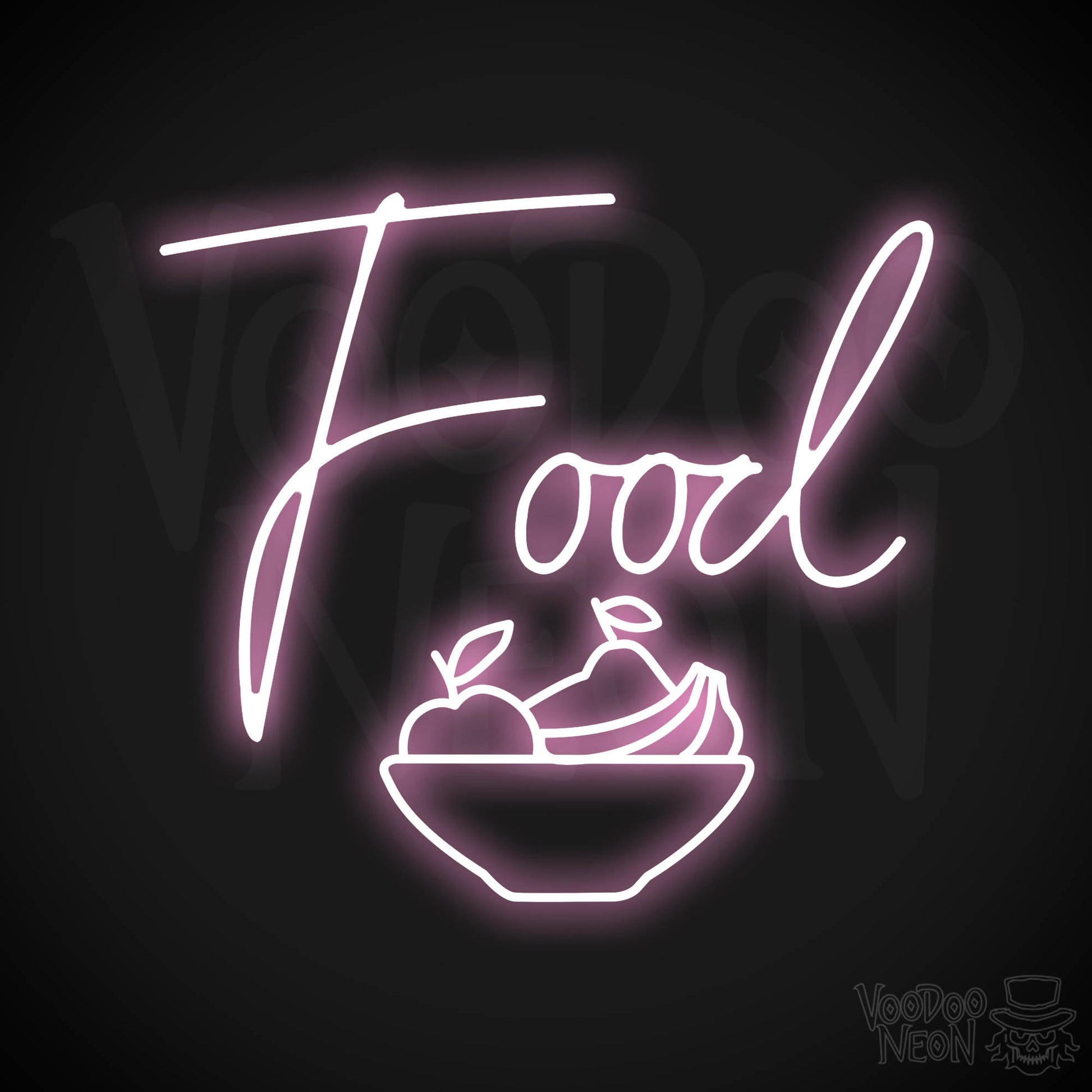 Food Neon Sign - Light Pink