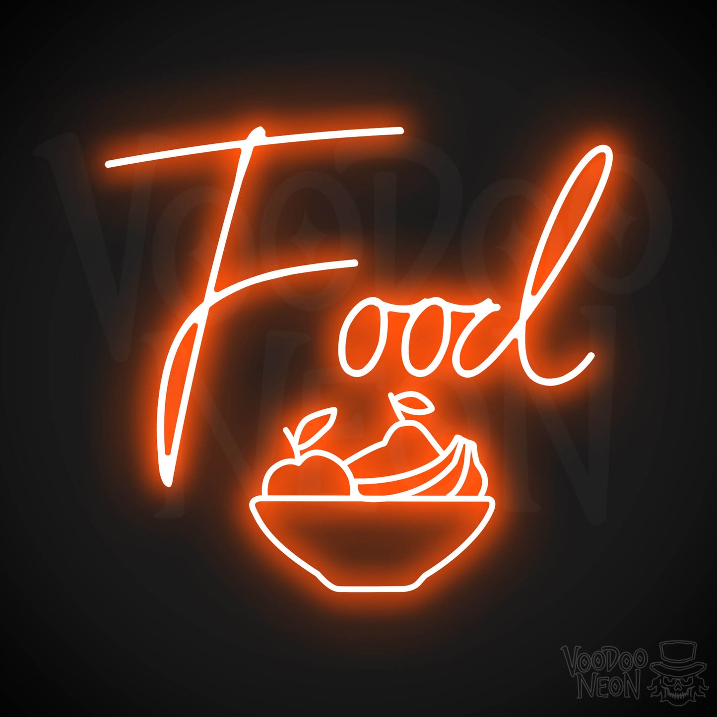 Food Neon Sign - Orange