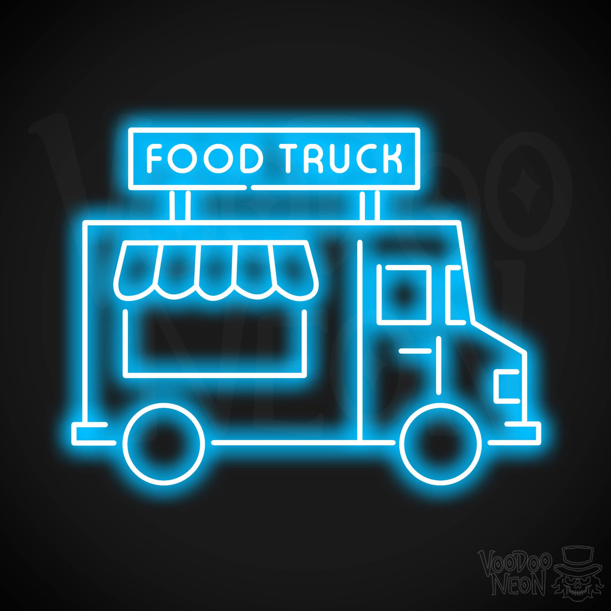 Food Truck LED Neon - Dark Blue