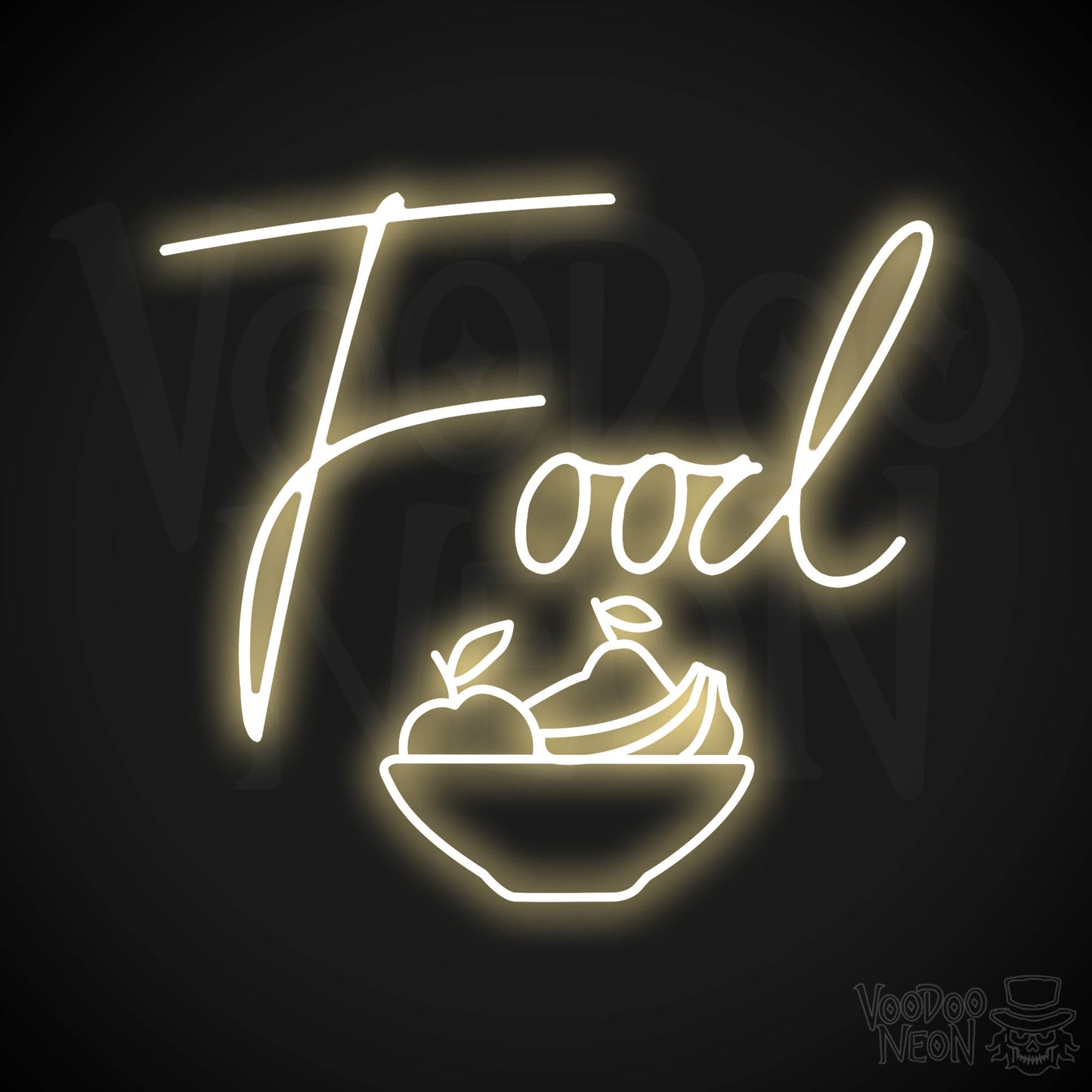 Food Neon Sign - Warm White