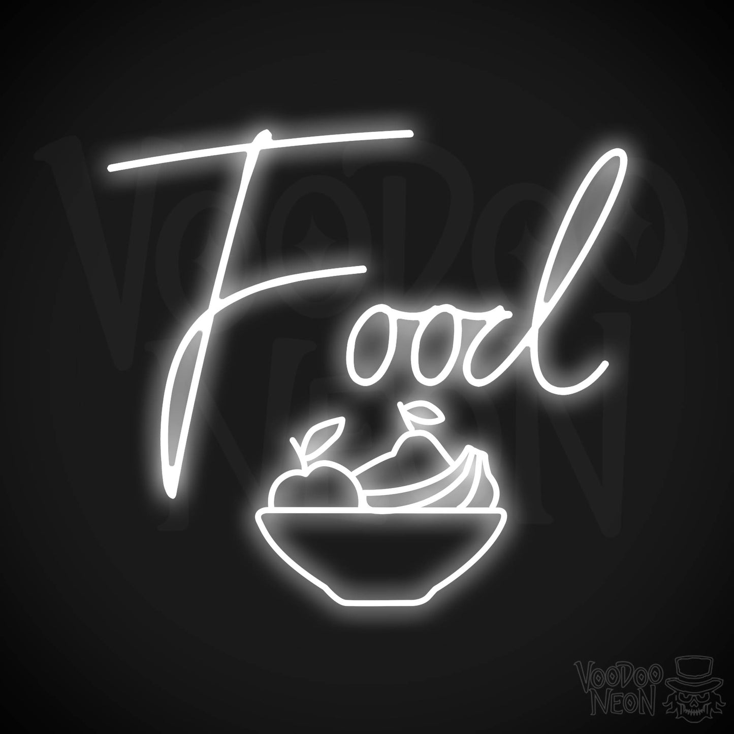 Food Neon Sign - White