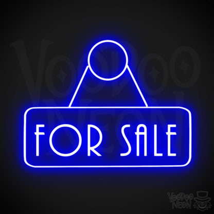 For Sale Neon Sign - For Sale Sign - Brick-and-Mortar Store Sign - Color Dark Blue