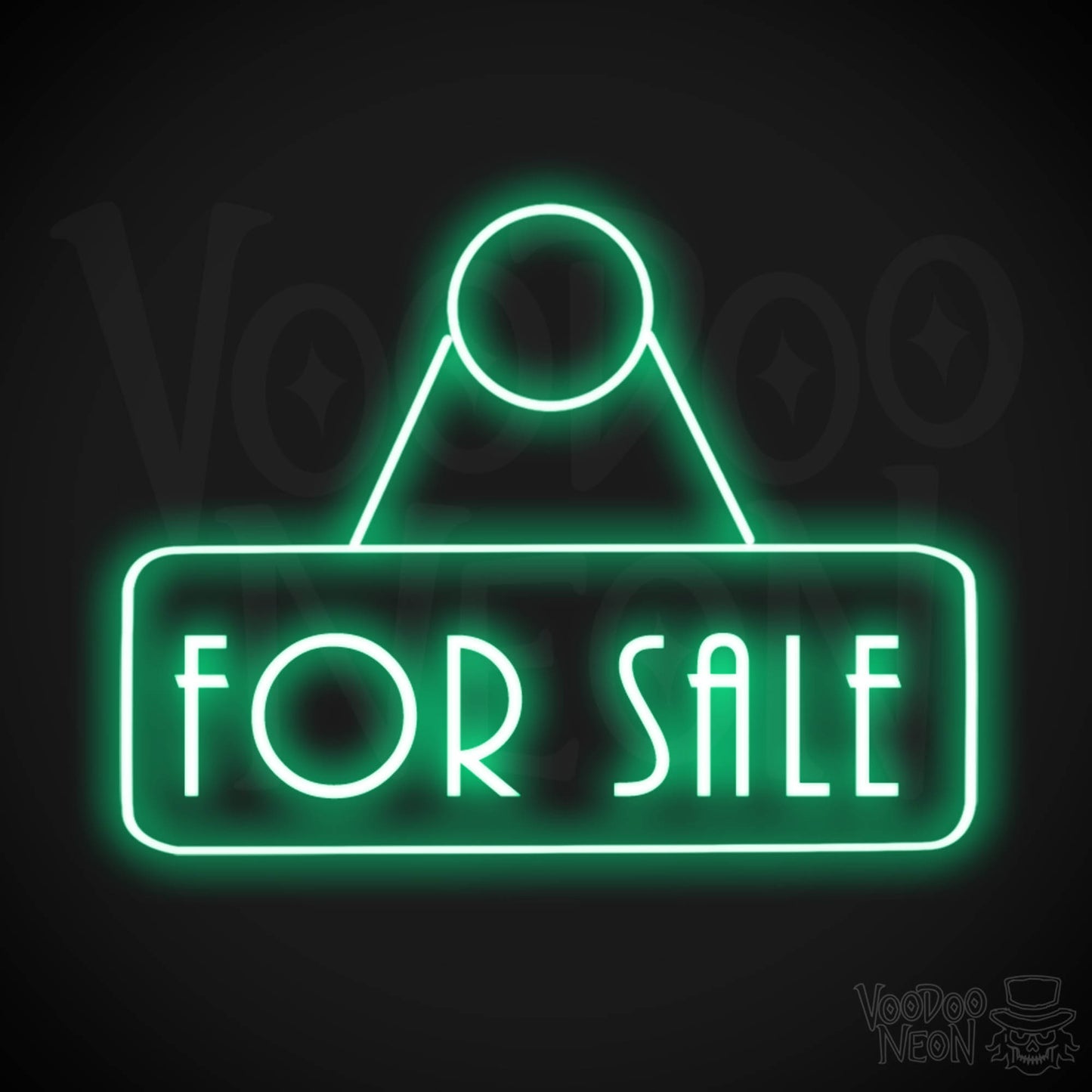 For Sale Neon Sign - For Sale Sign - Brick-and-Mortar Store Sign - Color Green