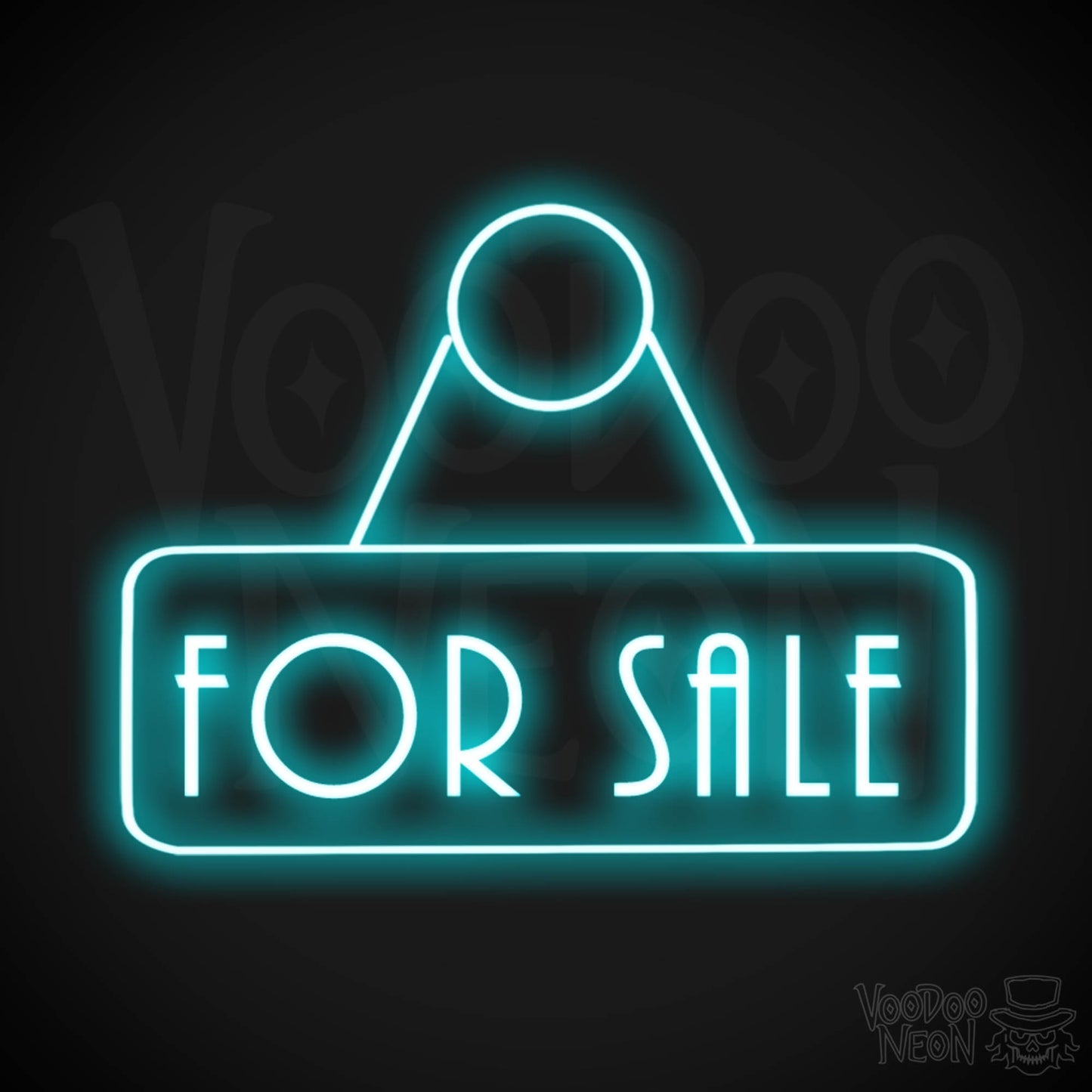 For Sale Neon Sign - For Sale Sign - Brick-and-Mortar Store Sign - Color Ice Blue